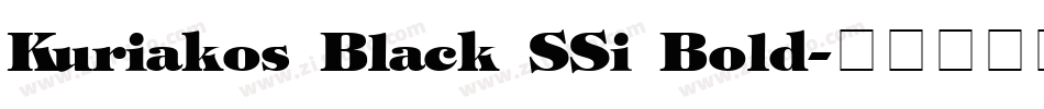 Kuriakos Black SSi Bold字体转换